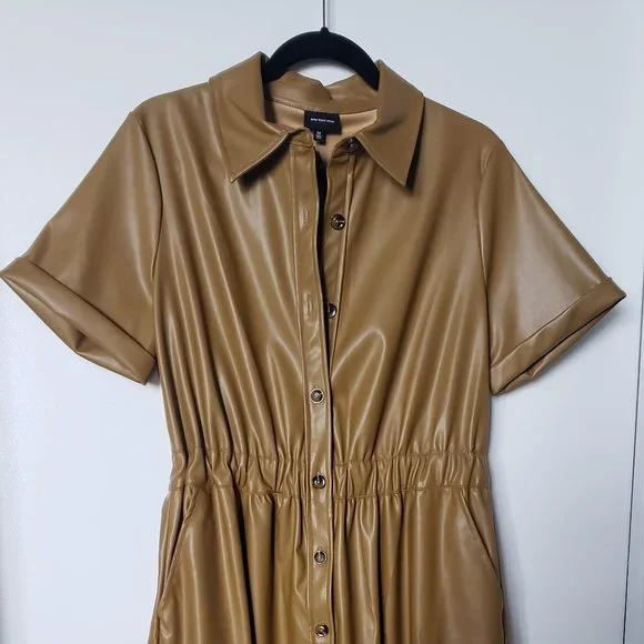 Who What Wear | Dresses | Who What Wear Faux Leather Dress | Poshmark